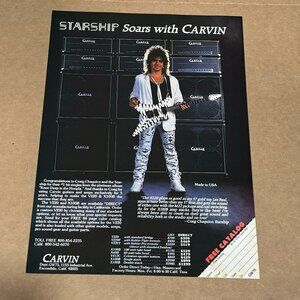 Craig Chaquico of Starship - Carvin Amps / Guitars - 1987 Print Advertisement